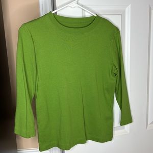 Kim Rogers Small Green 3/4 Sleeve Shirt